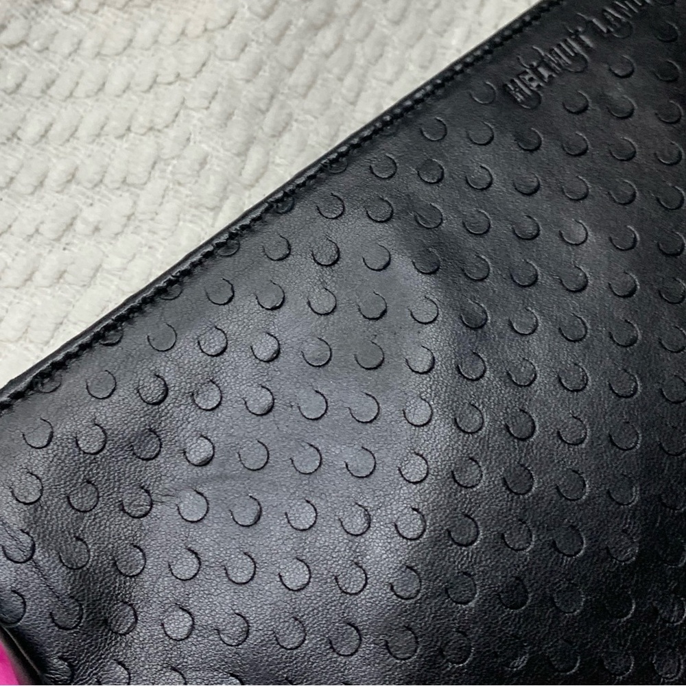 Helmut Lang Black Perforated Leather Clutch w/ Snaps for Strap (strap not inch) - Picture 14 of 16